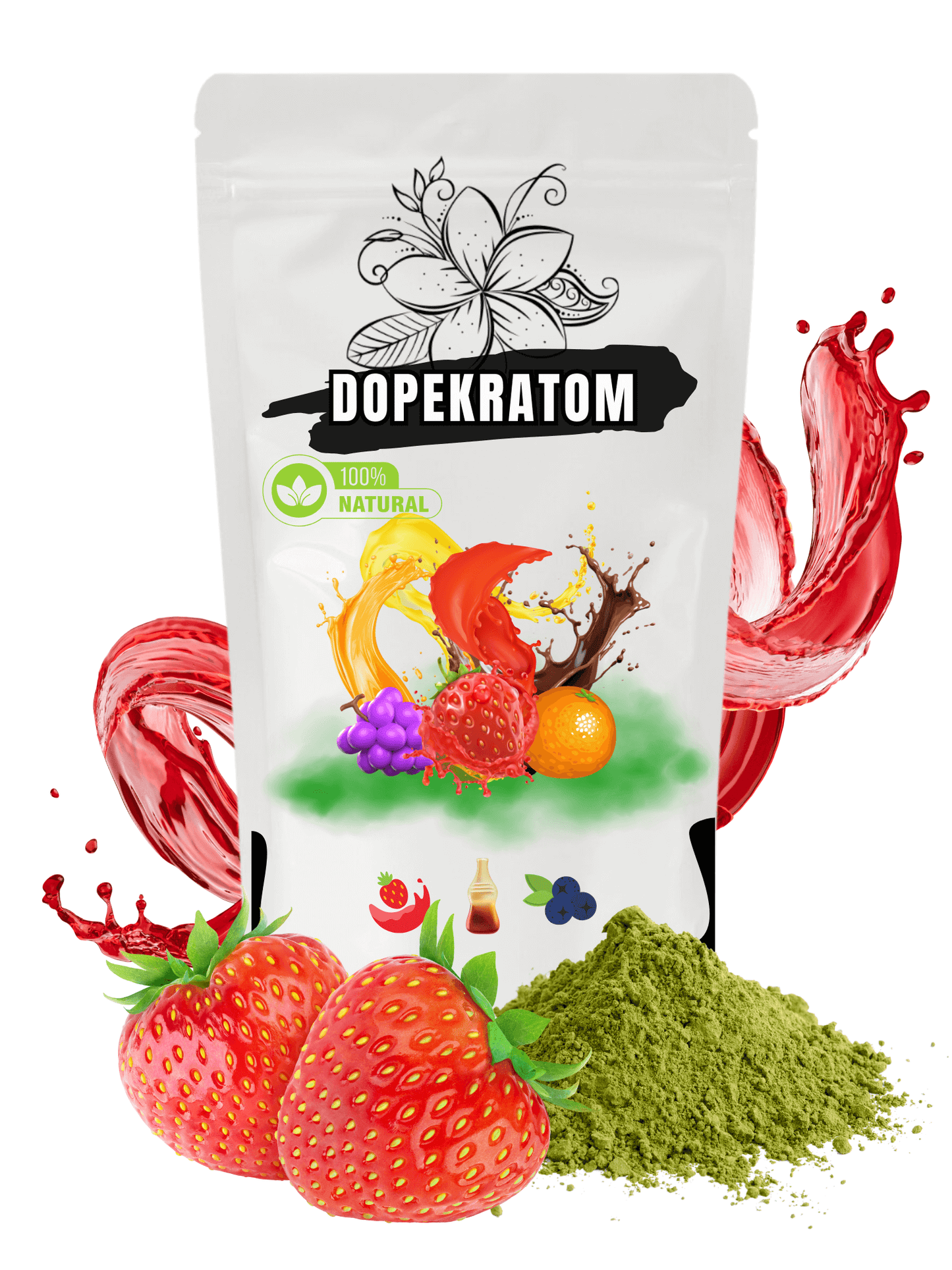 Ovocný kratom - Jahoda
