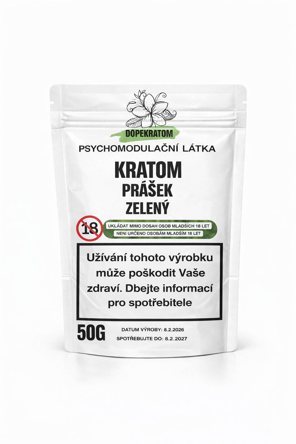 Kratom Prášek ZELENÝ